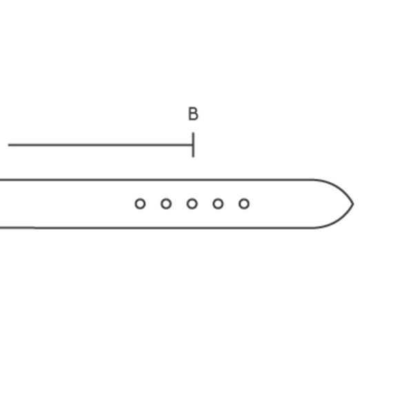 Genuine Leather Belt - Black - Size Large - Picture 5 of 6